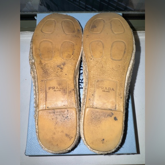 Prada Logo Embroidered Espadrilles | Size 37 - Picture 7 of 7